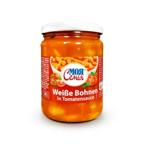 Фасоль белая,  в томатном соусе, Моя семья, 520 г