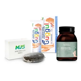 Fußpflege-Set - Pflege und Schutz, Badesalz + Bimsstein + Creme