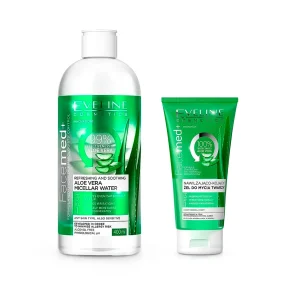 Gesichtspflegeset - Frische und Feuchtigkeit, Mizellenwasser + Waschgel, Eveline
