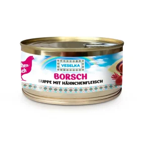 Borschtsch mit Hähnchenfleisch, Veselka, 325 g Borschtsch mit Hähnchenfleisch, Veselka, 325 g