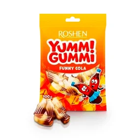 Конфеты желейные  - Yummi Gummi Fanny Cola, Roshen, 70 г  Конфеты желейные  - Yummi Gummi Fanny Cola, Roshen, 70 г