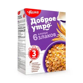 Смесь зерновых хлопьев быстрого приготовления, Увелка, 350 г Смесь зерновых хлопьев быстрого приготовления, Увелка, 350 г