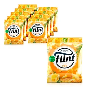 Сухарики пшенично-ржаные - Flint, со вкусом сыра, 10 х 70 г