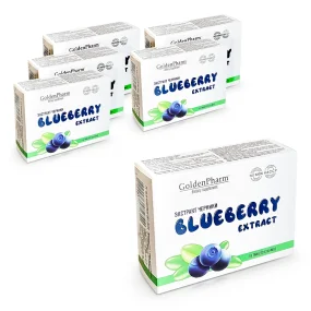 Черники экстракт, Golden Pharm, 50 таблеток, 6 уп. Черники экстракт, Golden Pharm, 50 таблеток, 6 уп.