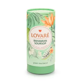 Grüner Tee - Bahamian Soursop, mit Mangostückchen, Orangenblüttenblätter und Stachelannonegeschmack, Lovare, 80 g