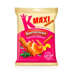 Brotchips mit dem Geschmack von gebratene Garnelen, Kirieschki, 60 g Brotchips mit dem Geschmack von gebratene Garnelen, Kirieschki, 60 g