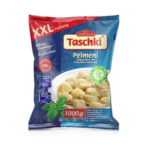 Pelmeni, Teigtaschen - Taschki, mit Putenfleischfüllung, tiefgefroren, XXL Packung, Dovgan, 1 kg
