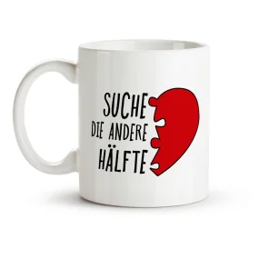 Tasse - Suche die andere Hälfte, Keramik, 330 ml