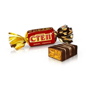 Schokokonfekt - Goldener Steppe, mit Erdnüssen und Karamell, 300 g Schokokonfekt - Goldener Steppe, mit Erdnüssen und Karamell, 300 g