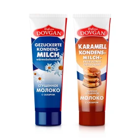 Gezuckertes Kondensmilch-Set, in Tube, Dovgan, 2 x 150 g Gezuckertes Kondensmilch-Set, in Tube, Dovgan, 2 x 150 g