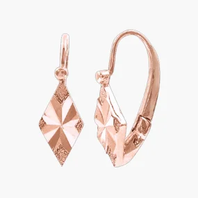 Ohrringe, Rotgold 585°, Ohne Einsatz, französischer Verschluss, 20 mm