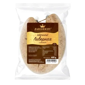 Leberwurst mit Knoblauch Zarenhoff, 400 g Leberwurst mit Knoblauch Zarenhoff, 400 g