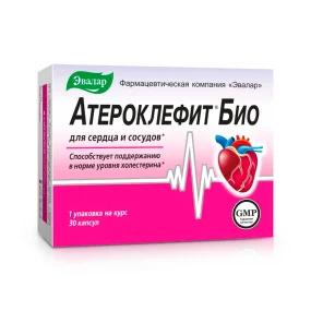 Атероклефит Био, Эвалар, 30 капсул Атероклефит Био, Эвалар, 30 капсул