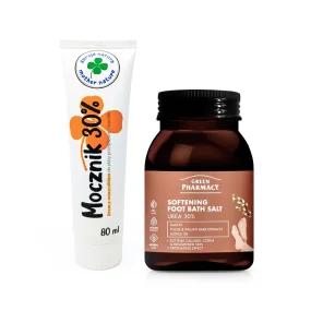 Set für die Füße - weichmachend, mit Urea, Badesalz + Creme