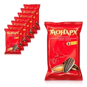 Семечки подсолнечные - Монарх, жареные, полосатые, 8 х 300 г