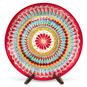 Lagan - Mehrob rot А1, Rischtan-Keramik, Ø 37 cm Lagan - Mehrob rot А1, Rischtan-Keramik, Ø 37 cm