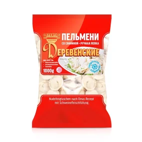 Pelmeni, Teigtaschen Derewenskie, mit Schweinefleisch, handgemacht, 1 kg Pelmeni, Teigtaschen Derewenskie, mit Schweinefleisch, handgemacht, 1 kg