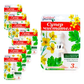 Средство косметическое - Суперчистотел, Golden Pharm, 3 мл х 8 шт.