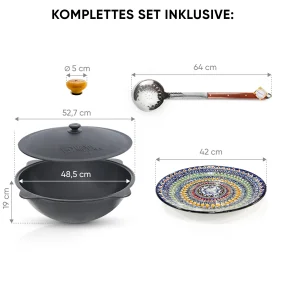 Set - Kasan 22 l + Lagan Ø 42 cm + Schaumlöffel 64 cm + Griff für den Kasan