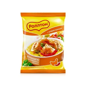 Instant-Nudeln - Rollton, mit Hühnerfleischgeschmack, scharf, 60 g     