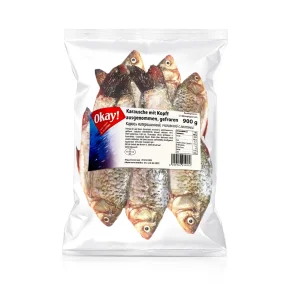Karausche, ausgenommen, mit Kopf, tietgefroren, OKAY! , 900 g