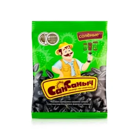 Schwarze Sonnenblumenkerne - San Sanytsch, geröstet, gesalzen, 285 g Schwarze Sonnenblumenkerne - San Sanytsch, geröstet, gesalzen, 285 g