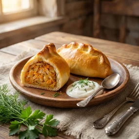 Piroshki, Teigtaschen, mit Weißkrautfüllung, gebacken, Lackmann, 350 g