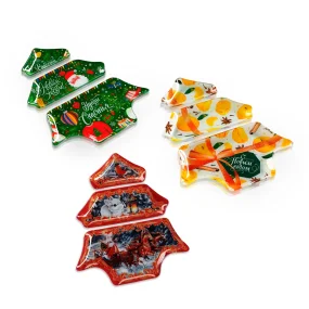 Unterteilt Platten-Set – Frohes Neues Jahr!, Glas, 27 x 14 x 3,5 cm, 3 St Unterteilt Platten-Set – Frohes Neues Jahr!, Glas, 27 x 14 x 3,5 cm, 3 St