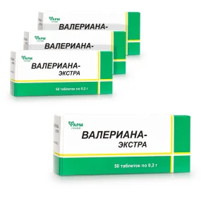 Валериана экстра, Фармгрупп, 50 таблеток х 3 шт. Валериана экстра, Фармгрупп, 50 таблеток х 3 шт.