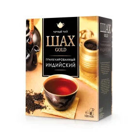 Чай чёрный индийский - Шах Голд, в пакетиках, гранулированный, 100 х 2 г Чай чёрный индийский - Шах Голд, в пакетиках, гранулированный, 100 х 2 г