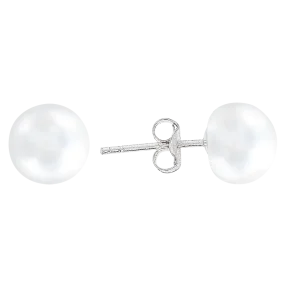 Ohrstecker, Silber 925°, Süßwasser-Zuchtperle