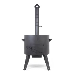 Печь - КазаноFF с дымоходной трубой, для казана 22 литра, Ø 49 см