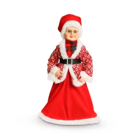 Figur - Oma Winter, im roten Pelzmantel, 45 cm Figur - Oma Winter, im roten Pelzmantel, 45 cm
