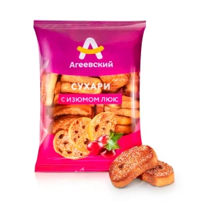 Zwieback mit Rosinen, Agejewski, 250 g    