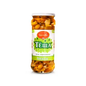 Stockschwämmchen, in würzigem Aufguss, mit Knoblauch, 580 ml Stockschwämmchen, in würzigem Aufguss, mit Knoblauch, 580 ml