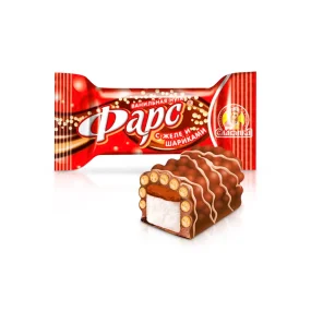 Schokokonfekt - Fars, mit Gelee und Vanille-Nougat, Slavjanka, 300 g