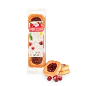 Печенье - Сдобное лукошко, с вишнёвой и черешневой начинкой, Дымка, 290 г