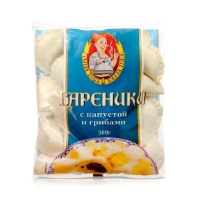 Вареники с капустой и грибами, Сытая тёща, 500 г Вареники с капустой и грибами, Сытая тёща, 500 г