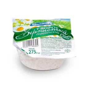 Körniger Frischkäse - Derevenskij, 2,5 % Fett, Milochka, 275 g Körniger Frischkäse - Derevenskij, 2,5 % Fett, Milochka, 275 g