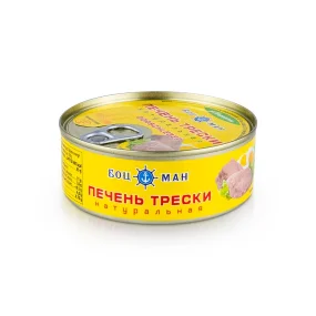 Печень трески, в собственном соку и масле, Bozman, 230 г Печень трески, в собственном соку и масле, Bozman, 230 г
