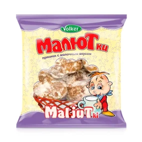 Süßgebäck Prjaniki - Maljutki, mit Milchgeschmack, Waldemar Völker, 400 g Süßgebäck Prjaniki - Maljutki, mit Milchgeschmack, Waldemar Völker, 400 g