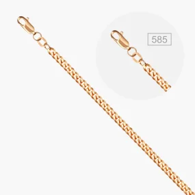 Kette / Armband, Rotgold 585°, Brillanter Tiefschliff, Ø 0,9 mm