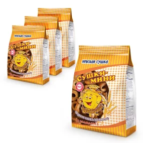 Mini-Kringelgebäck - Originalnye, Nevskaja Sushka, 4 x 200 g    
