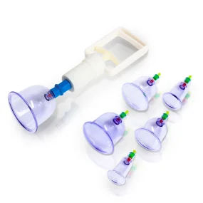 Set für Vakuum Massage mit Schröpfgläsern, 6 Stk., Vakuumgerät Set für Vakuum Massage mit Schröpfgläsern, 6 Stk., Vakuumgerät