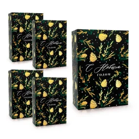 Подарочная коробка - Шишки, картон, 16 х 23 х 7,5 см, 5 шт.