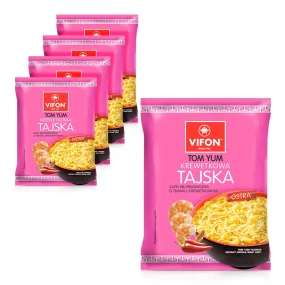 Instant Nudeln - Tom Yum, mit Thai-Garnelengeschmack, Vifon, 5 х 70 g Instant Nudeln - Tom Yum, mit Thai-Garnelengeschmack, Vifon, 5 х 70 g