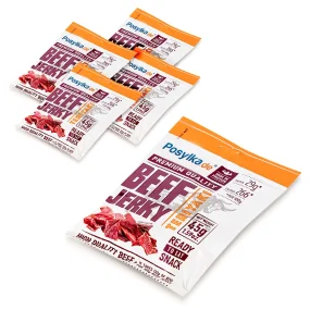 Getrocknetes Rindfleisch - Jerky mit Teriyaki, 5 х 45 g  Getrocknetes Rindfleisch - Jerky mit Teriyaki, 5 х 45 g