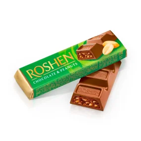 Батончик из молочного шоколада с кремовой начинкой и арахисом, Roshen, 43 г Батончик из молочного шоколада с кремовой начинкой и арахисом, Roshen, 43 г