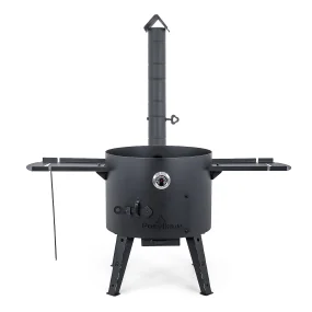 Feuerofen Utschak Ø 49 cm mit Abzugsrohr, für Kasan 22 L, Ablagetischen