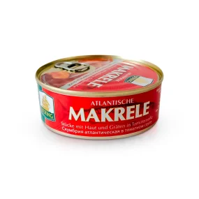Atlantische Makrele in Tomatensoße, Bering, 240 g Atlantische Makrele in Tomatensoße, Bering, 240 g